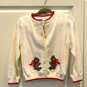 NWT 2T Rachel Riley cardigan teddy bear sweater